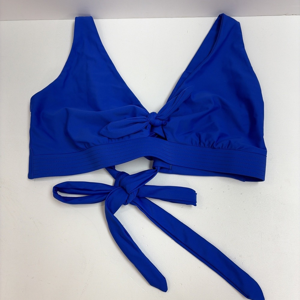 Wild Isles Bikini Dottie Top Womens Size 3 Colbolt Blue Made USA Beach Vacation